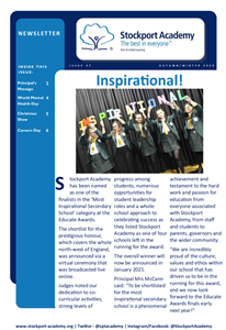 Stockport Academy Newsletter - Autumn 2020: Issue 45