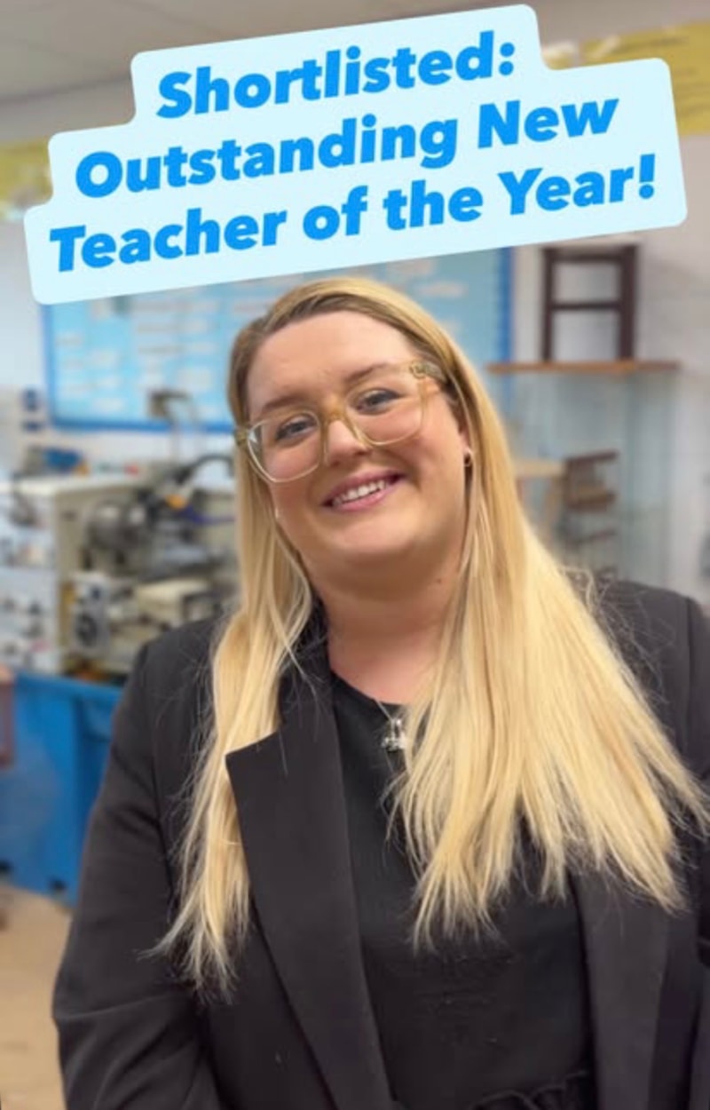 Ms Harrison Named Finalist for Prestigious Pearson Outstanding New Teacher of the Year Award