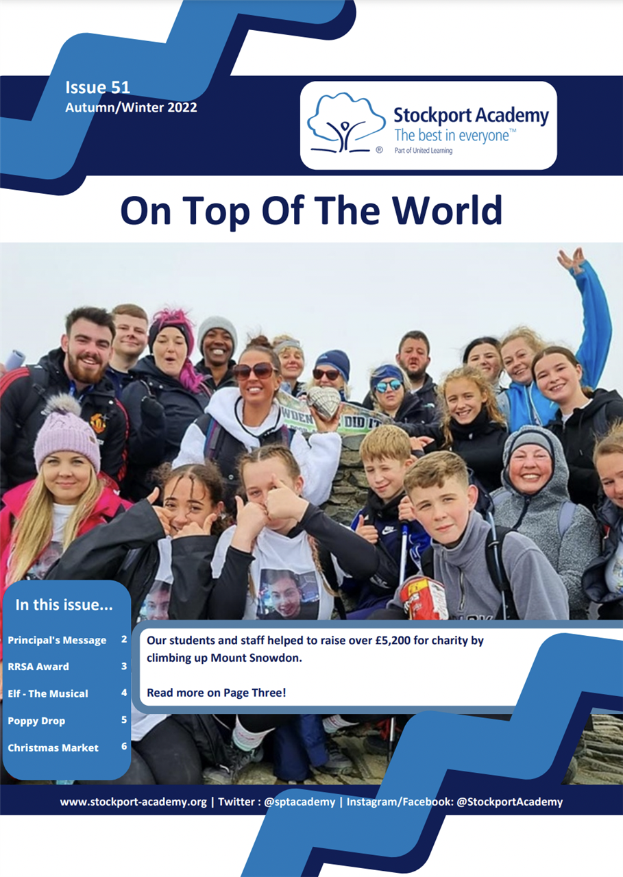 Stockport Academy Newsletter - Autumn 2022: Issue 51