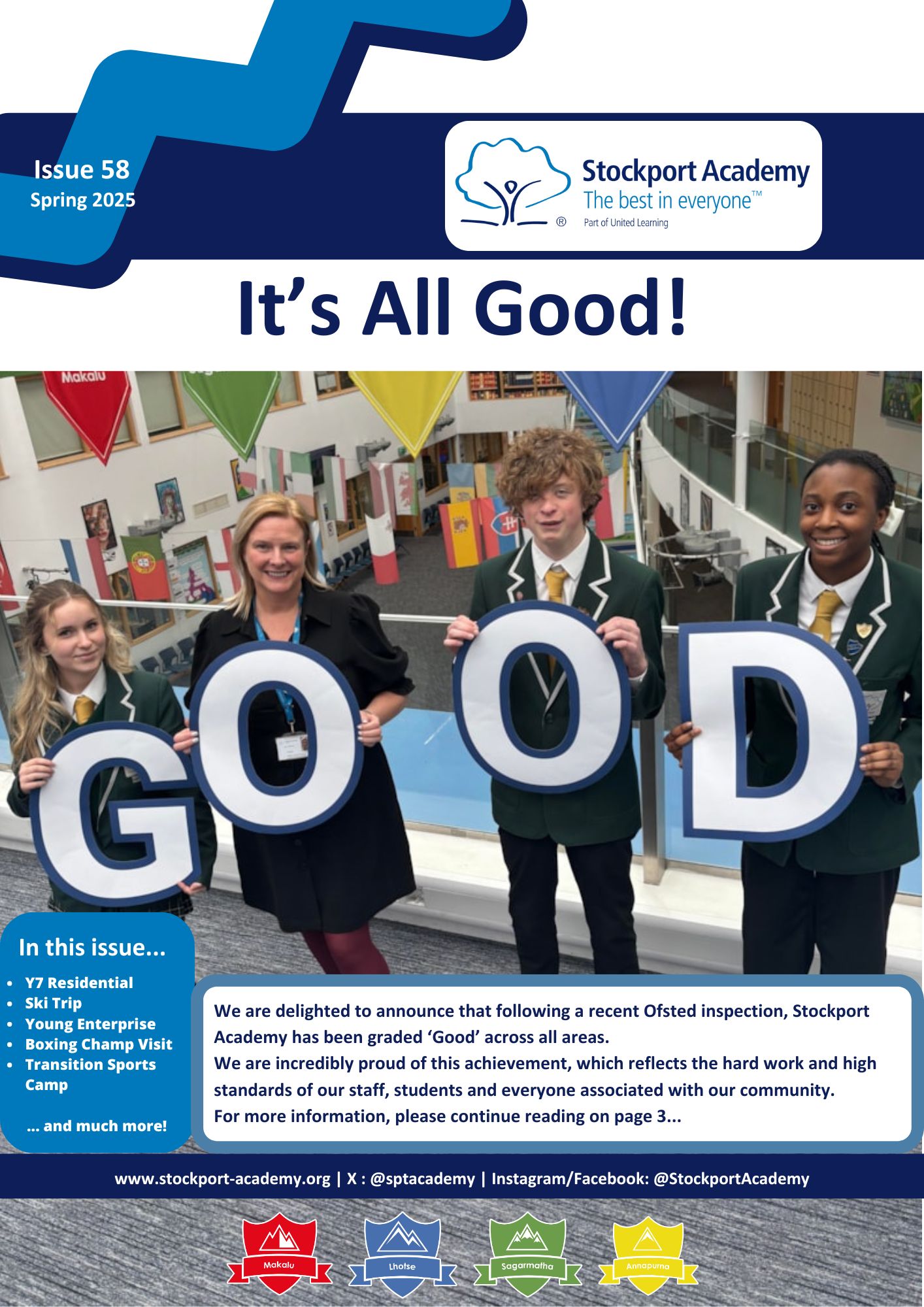 Stockport Academy Newsletter - Spring 2025: Issue 58